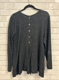 Black Speckled Button Back Top - Coin 1804