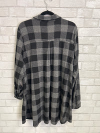Grey/Black Plaid Button Up - Soft Surroundings