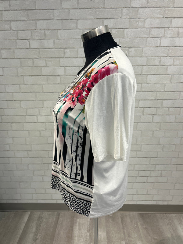 Gabriella K Floral Stripe Tee