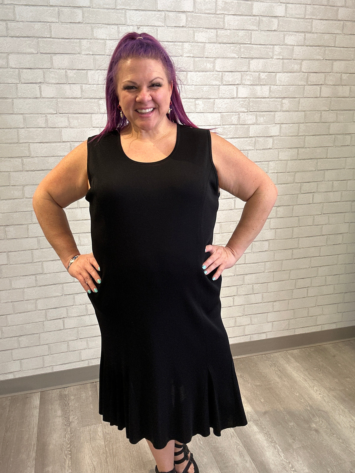 Black Knit Dress - Misook