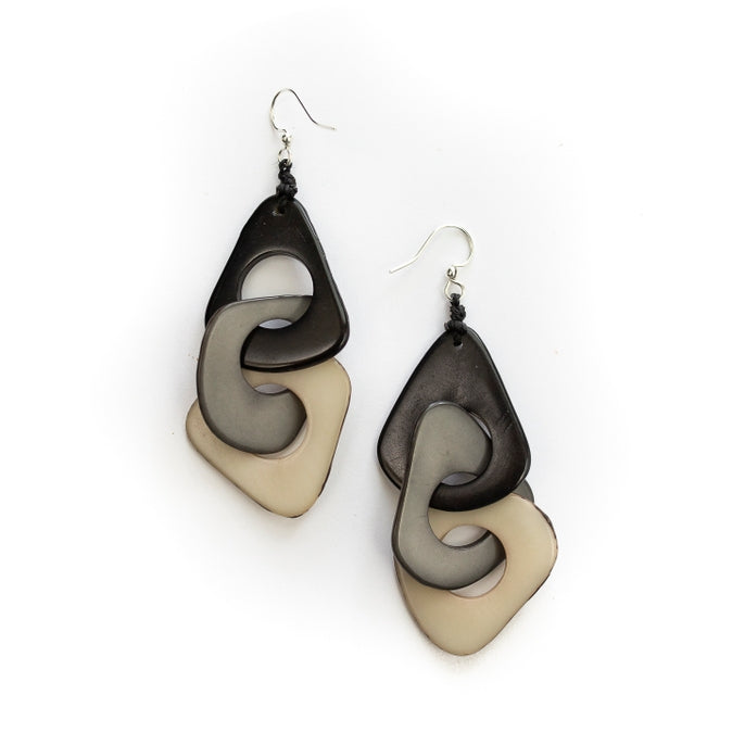 Vero Earrings | Onyx/Grey/Natural