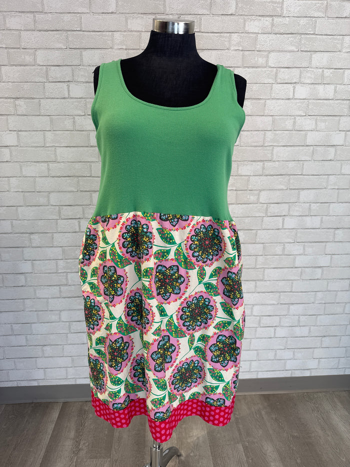 Handmade Green/Floral Dress