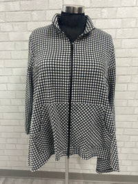 Black & White Grid Jane Jacket - Kozan