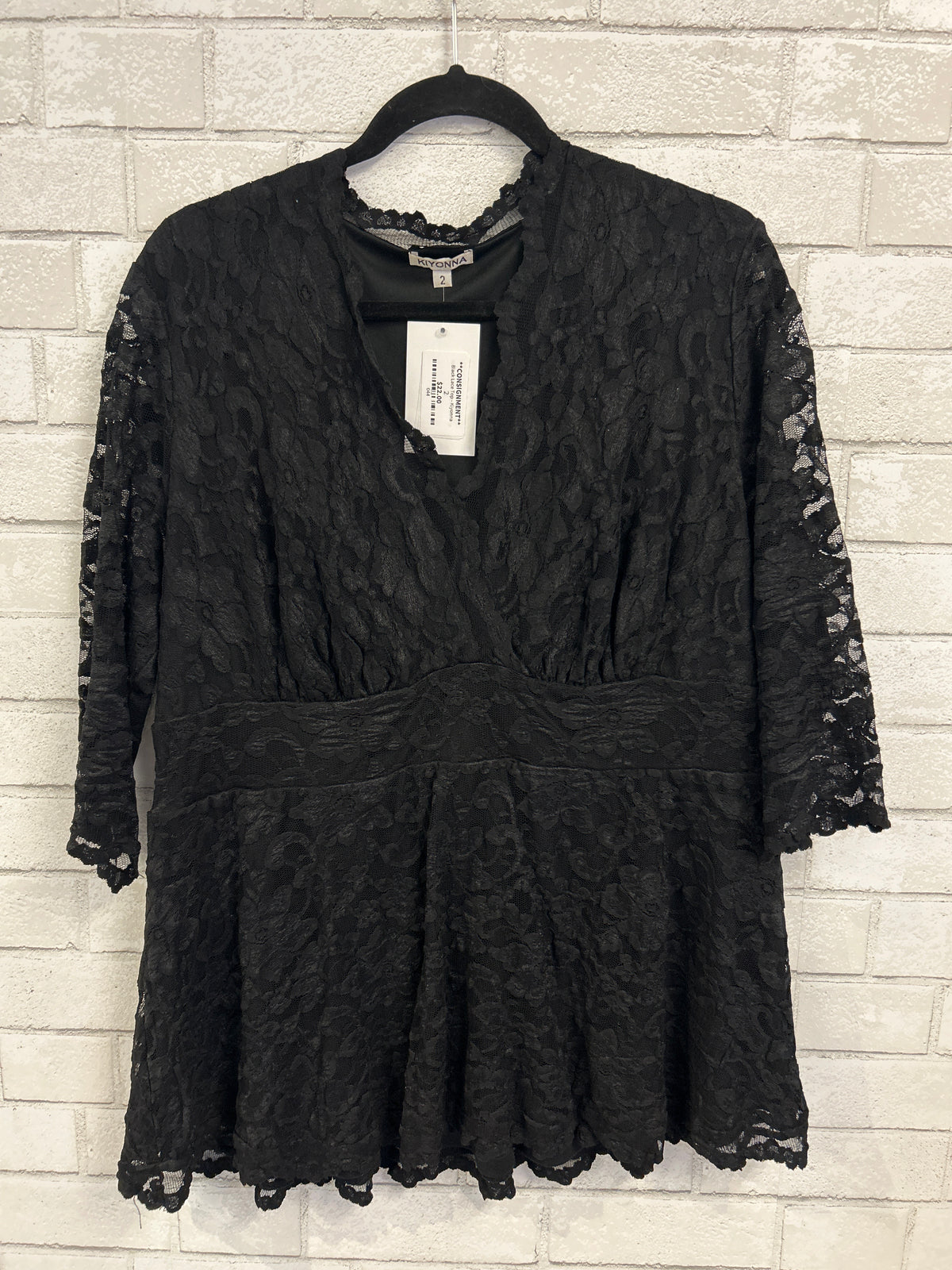 Black Lace Top - Kiyonna