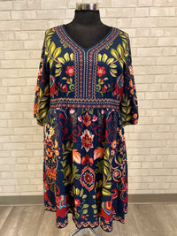 Navy Floral Dress - Bloomchic (NWT)