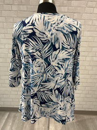 Teal Leaf Print Tunic - Alfani