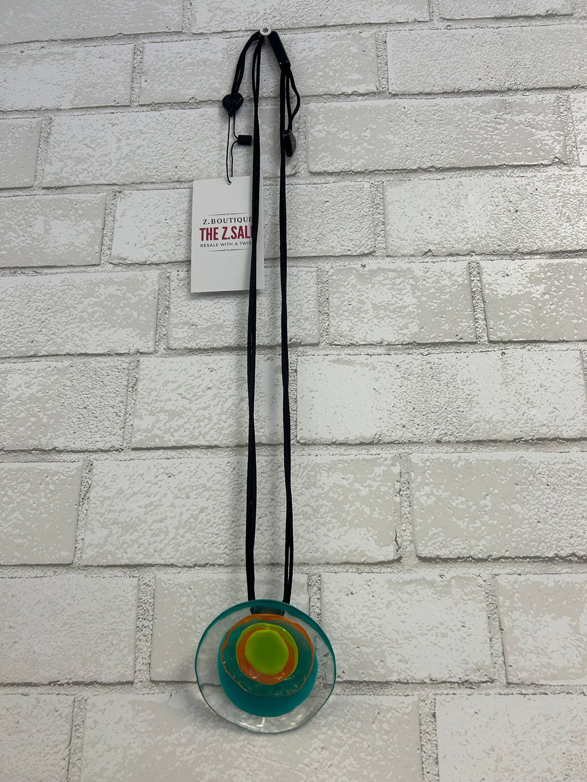 Teal/Orange/Lime Disc Pendant