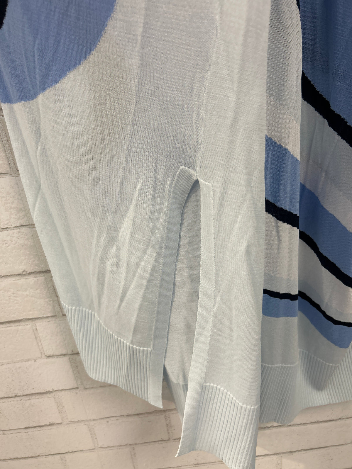 Blue/Blk/White Swirl Light Cardigan - Chicos