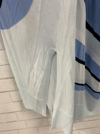 Blue/Blk/White Swirl Light Cardigan - Chicos