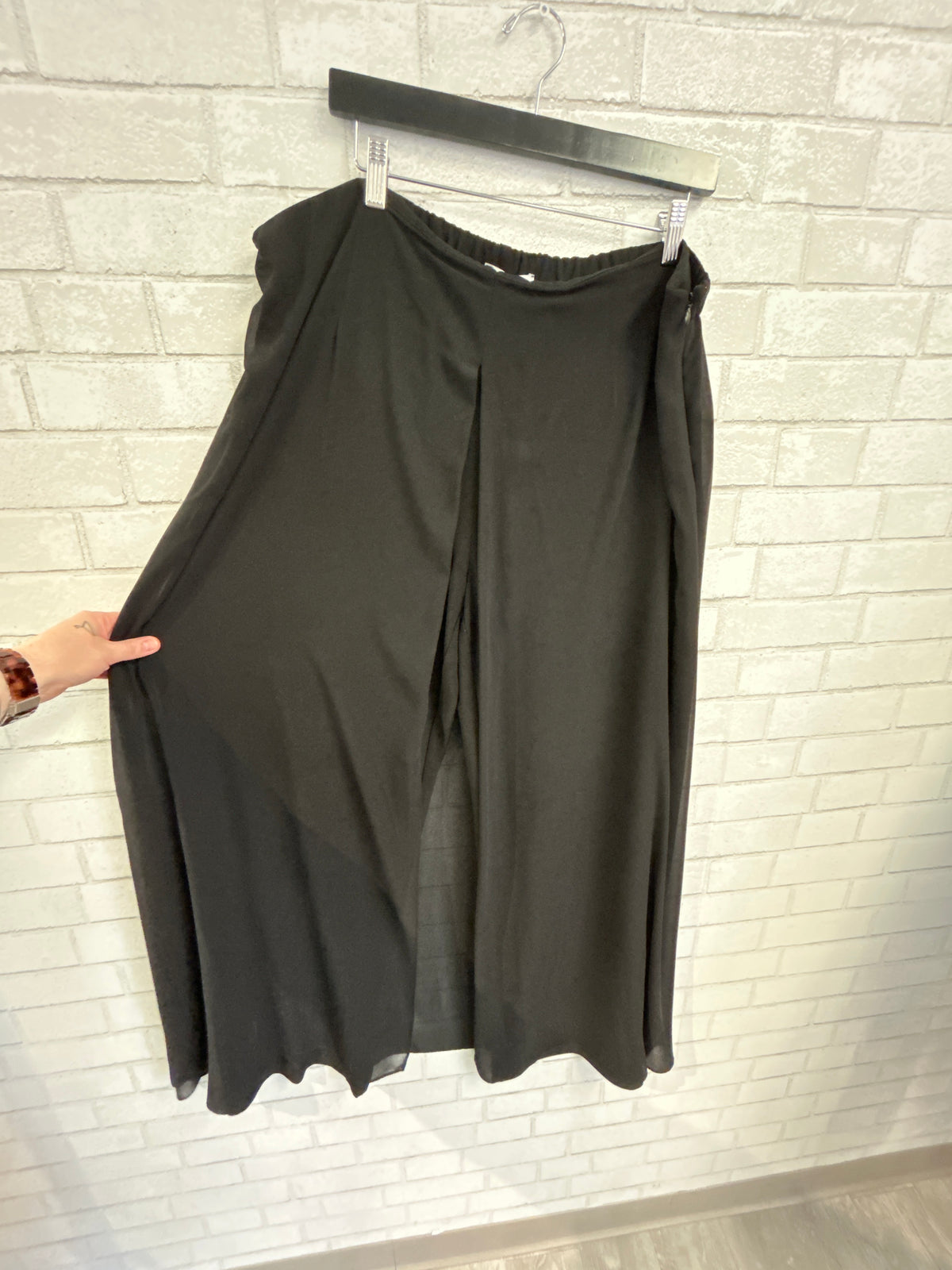 Black Skirted Palazzo Pants - Joseph Ribkoff (NWT)