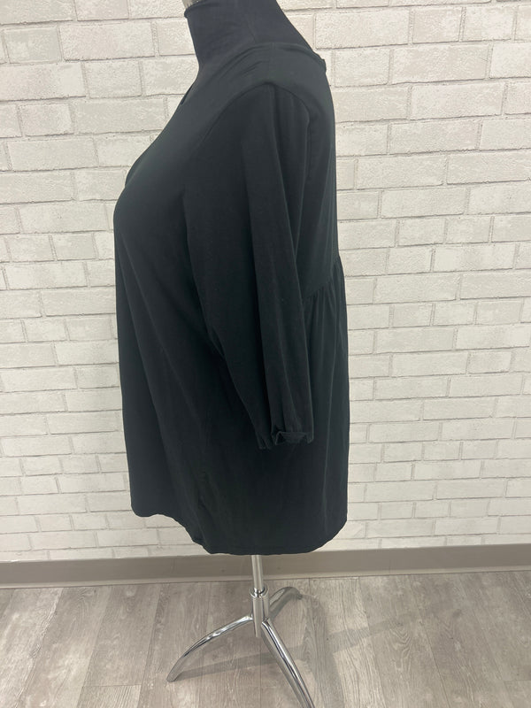 Black Shirred Back Top - J.Jill