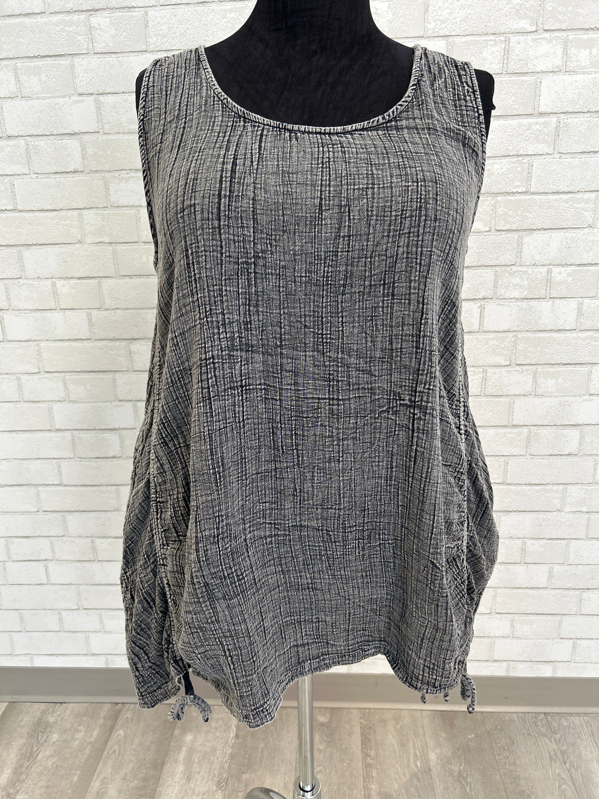 Washed Black Tunic/Dress - Tulip