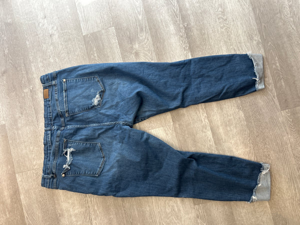 Judy Blue Cuffed Distressed Jeans