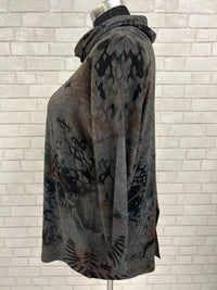 Inoah Printed Cowl Neck Top