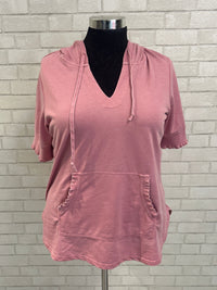 Pink Short Sleeve Hoodie - Jane & Delaney