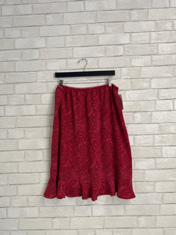 Pink/Red Paisley Skirt - Venezia