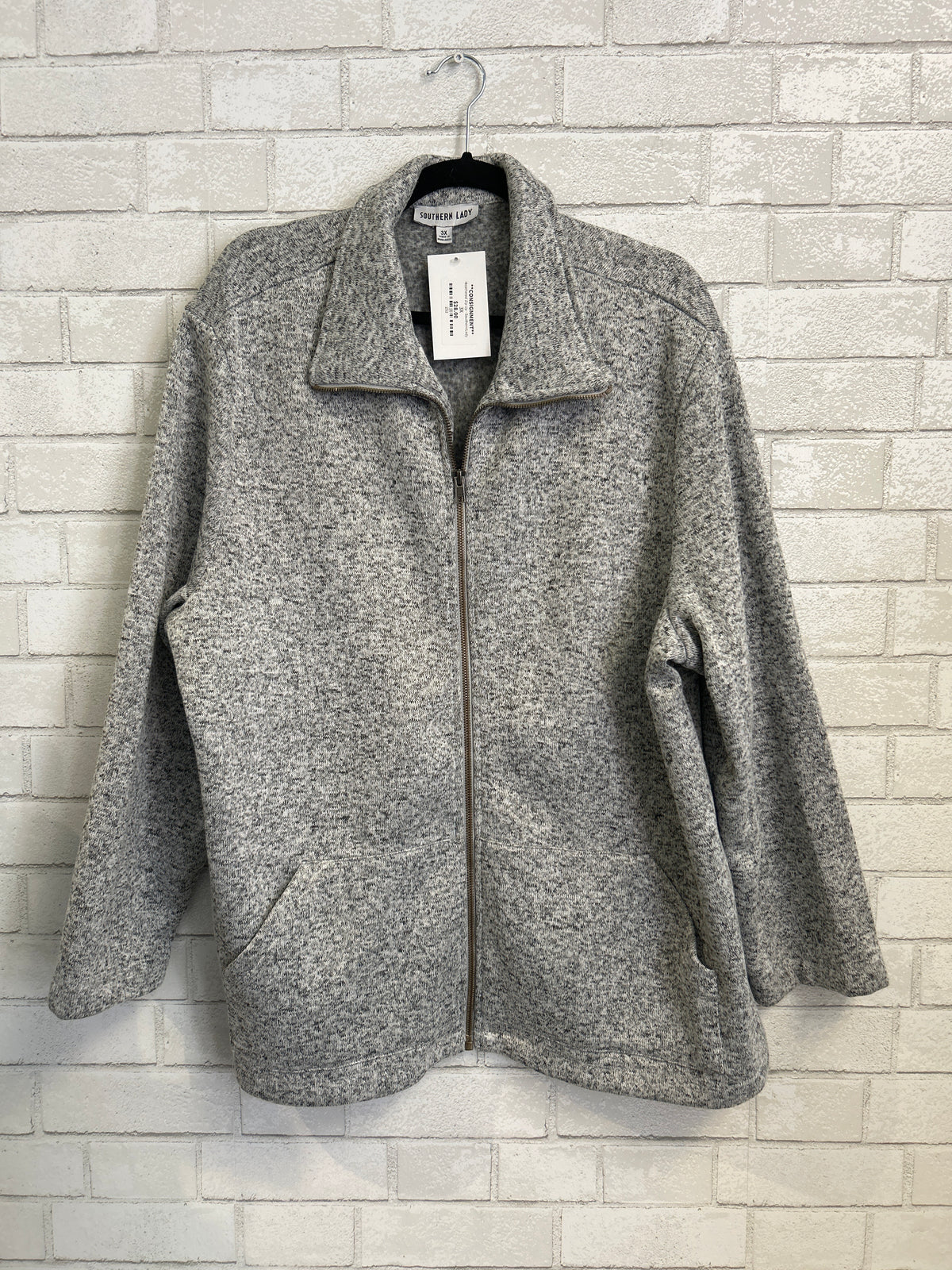 Heathered Zip Up - Southern Lady