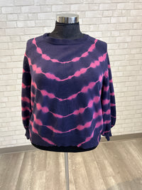 Navy & Pink Tie Dye Sweater - Umgee