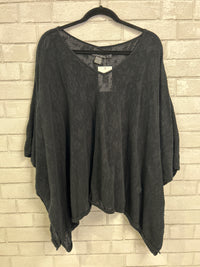 Black Knit Poncho - Gudrun Sjoden