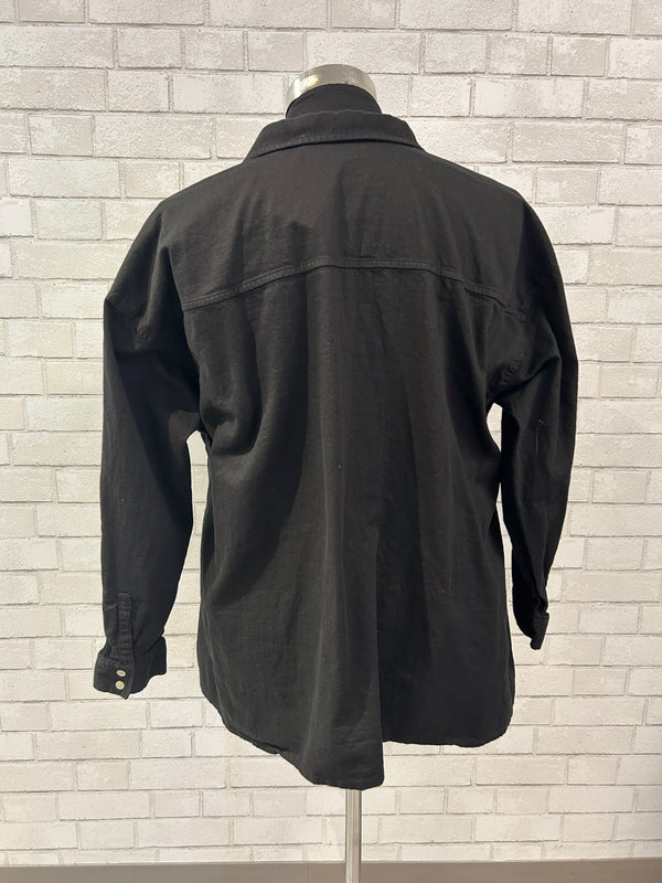 Black Organic Cotton Button Up - Eileen Fisher