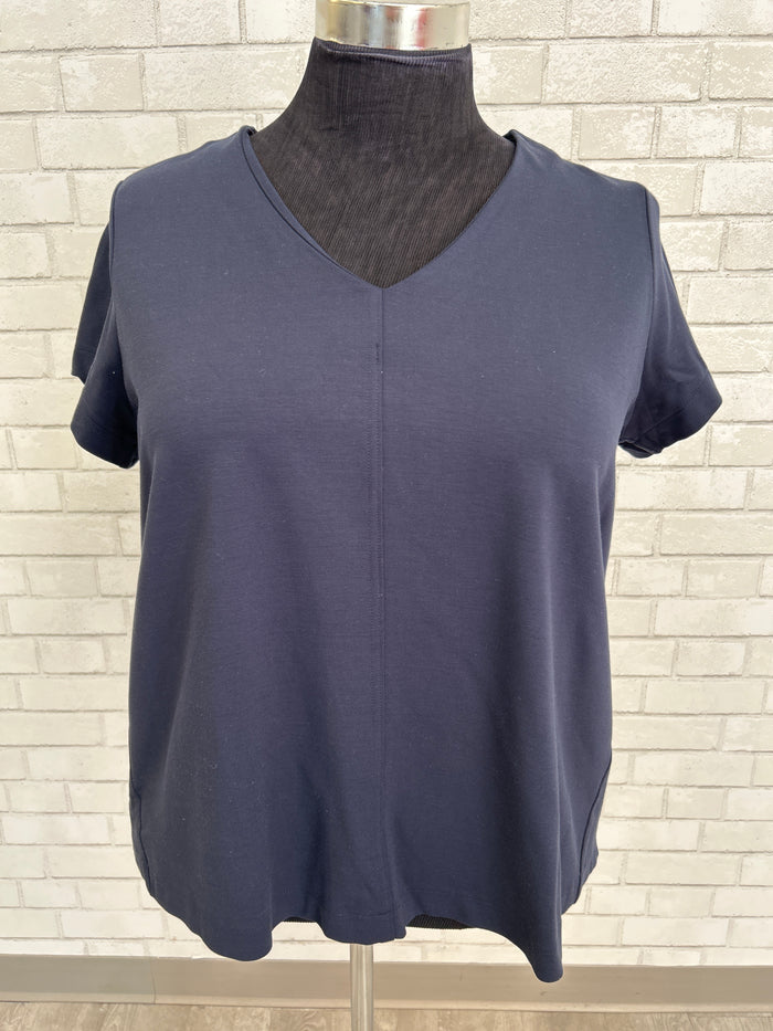 Navy V-Neck Top - J.Jill (NWT)