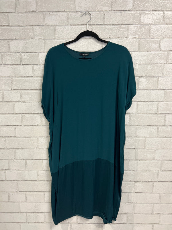 Teal Mix Fabric T-Shirt Dress - Universal Standard
