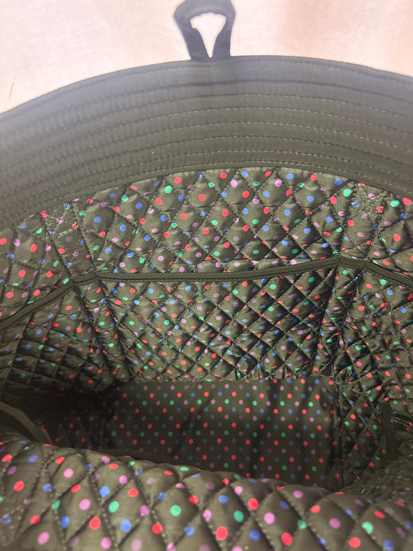Black Quilted Classic Tote - Vera Bradley