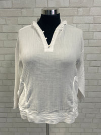 White Gauze Hoodie - PureJill
