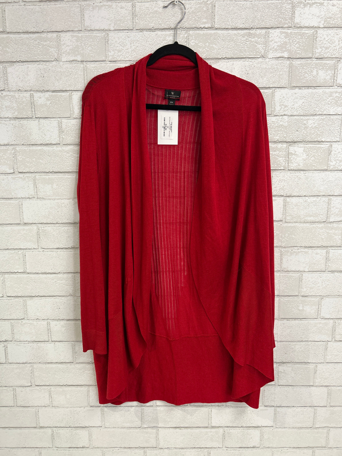 Red Sheer Back Cardigan - Worthington