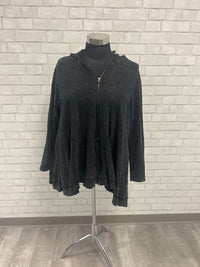 Charcoal Zip Up Swing Hoodie - Jess & Jane