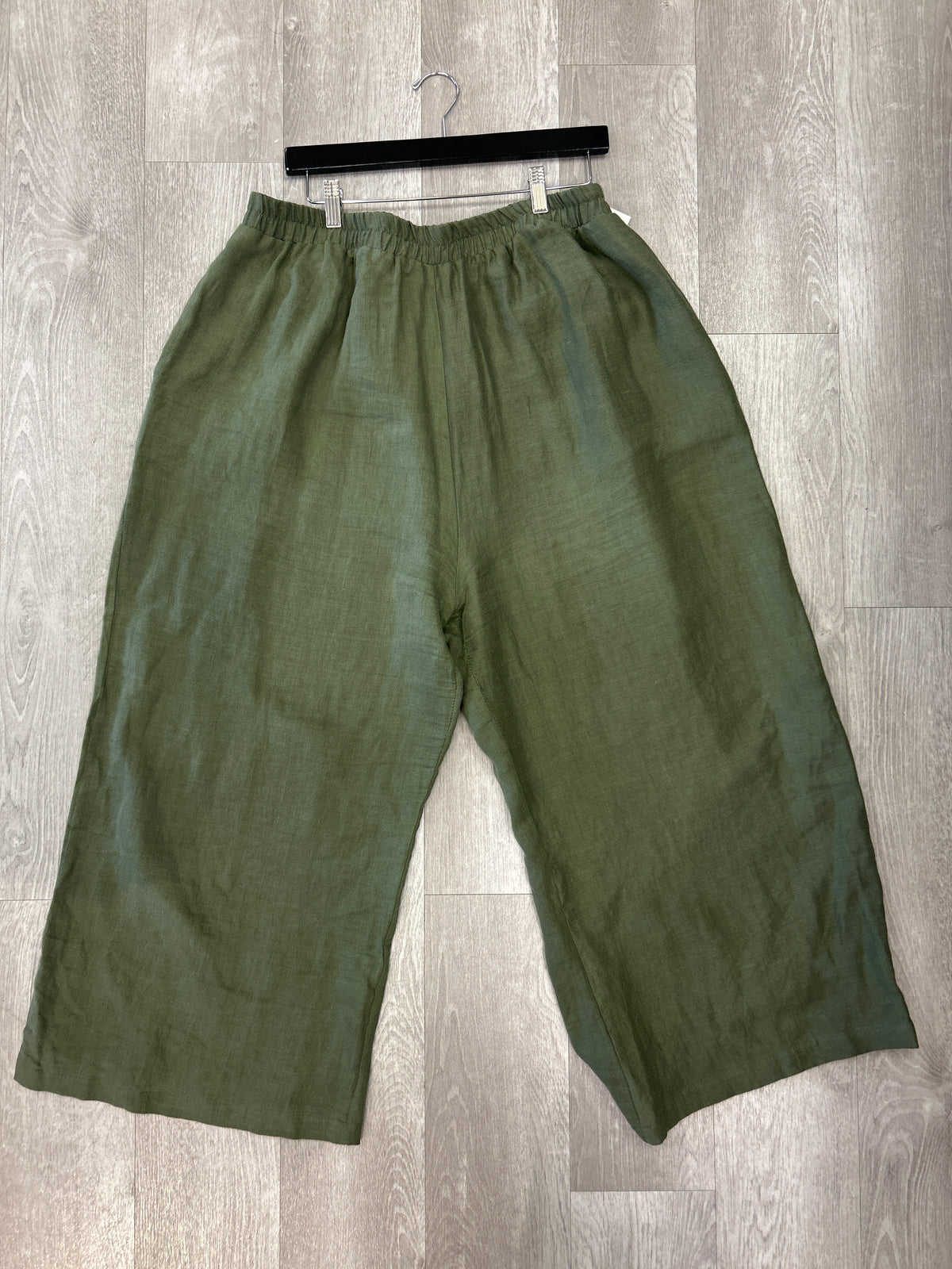 Army Green Linen Pants - Sotela