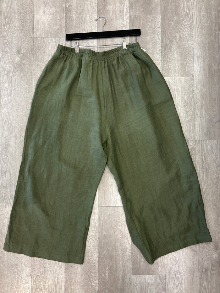 Army Green Linen Pants - Sotela
