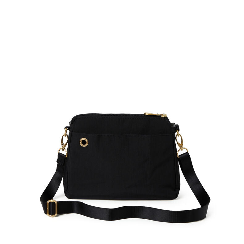 Calais Crossbody Bag in Black with Gold Hardware Z Boutique