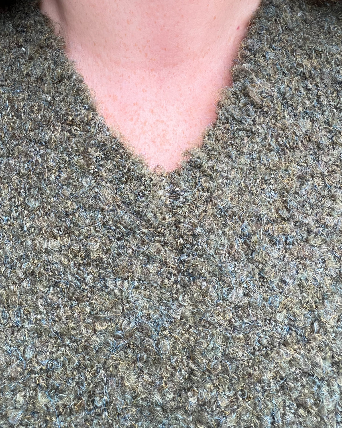 Olive Boucle Sweater