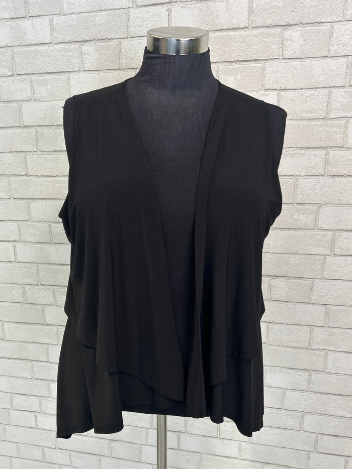 Black Slinky Vest - Caribe