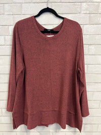 Rust Speckled Button Back Top - Coin 1804