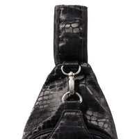 Central Park Sling in Black Croc Jacquard