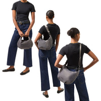 Crescent Convertible Hobo | Smoke Twill