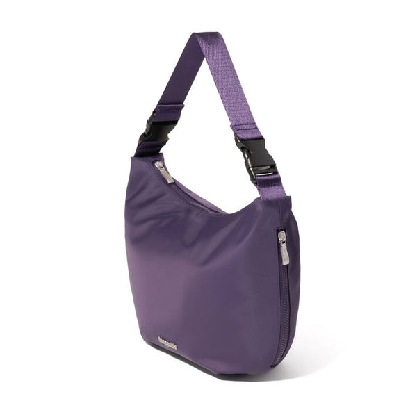 Crescent Convertible Hobo | Deep Grape Twill