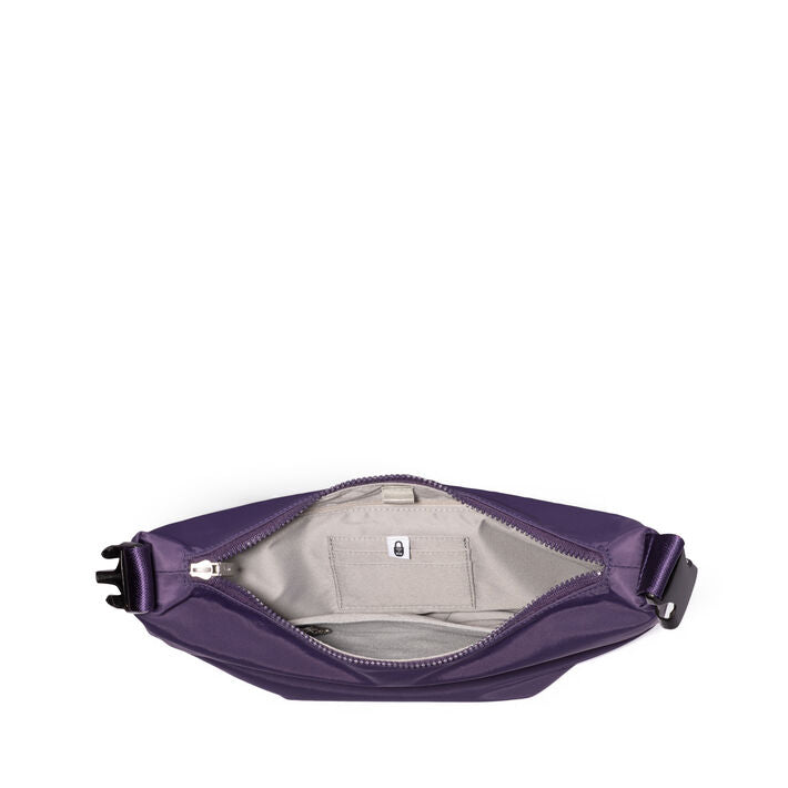 Crescent Convertible Hobo | Deep Grape Twill