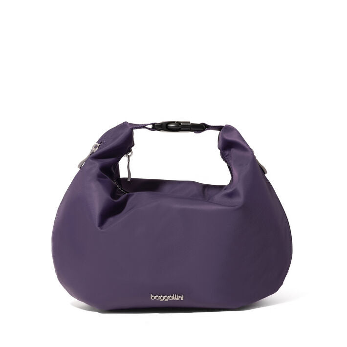 Crescent Convertible Hobo | Deep Grape Twill