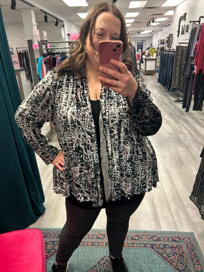 Velvet Crinkle Cardigan - Kozan