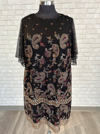 Adrianna Papell Embroidered Dress