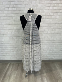 White Polka Dot Mesh Vest - Reina Lee