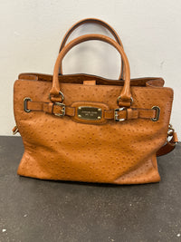 Camel Leather Textured Handbag - Michael Kors