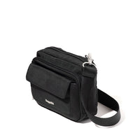 Modern Double Zip Crossbody | Black