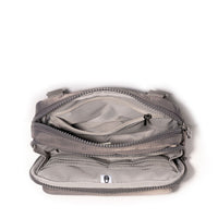 Modern Double Zip Crossbody | Smoke Twill