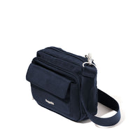 Modern Double Zip Crossbody | French Navy Twill