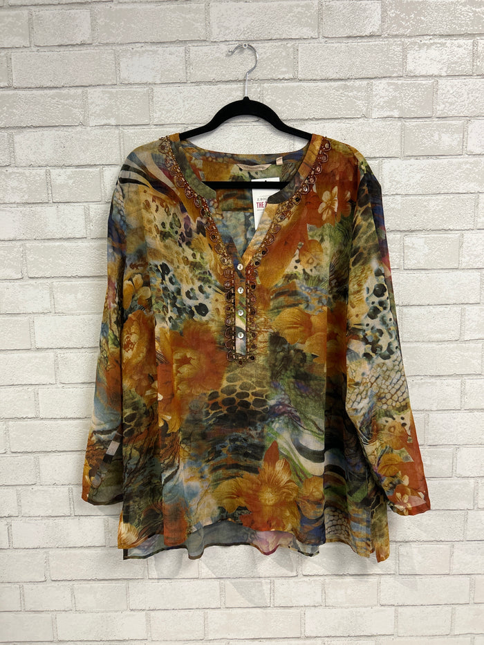 Printed/Beaded Blouse - Soft Surroundings