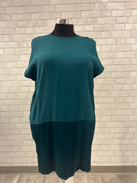 Teal Mix Fabric T-Shirt Dress - Universal Standard